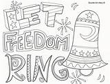 Coloring Pages July 4th Freedom Independence Ring Declaration Let Doodle Alley Printable Drawing Color Patriotic Adult Fourth Print Drawings Getdrawings sketch template