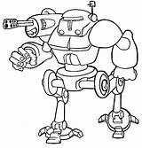 Robot Coloring Pages Printable Fighting Cute Robots Characters Color Drawing Drawings Getdrawings Sheets Getcolorings Print Sketch Colorings sketch template
