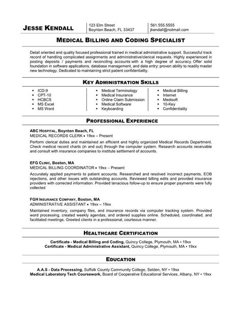 resume template medical coding certified medical coder resume