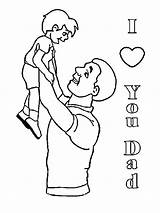 Coloring Dad Daddy Father Pages Son Lifting High Coloringsky Daughter Color Printable Getcolorings Print Getdrawings sketch template