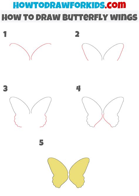 draw butterfly wings easy drawing tutorial  kids