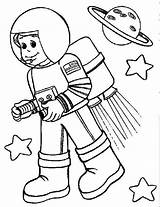 Spaceman Coloring Pages Colouring Astronaut Getdrawings sketch template