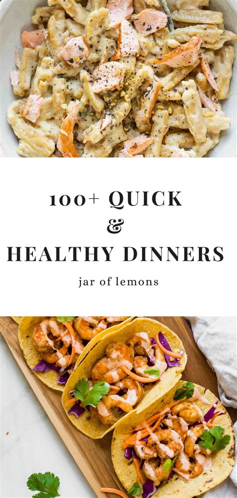 100 quick healthy dinners 30 minutes or less jar of lemons