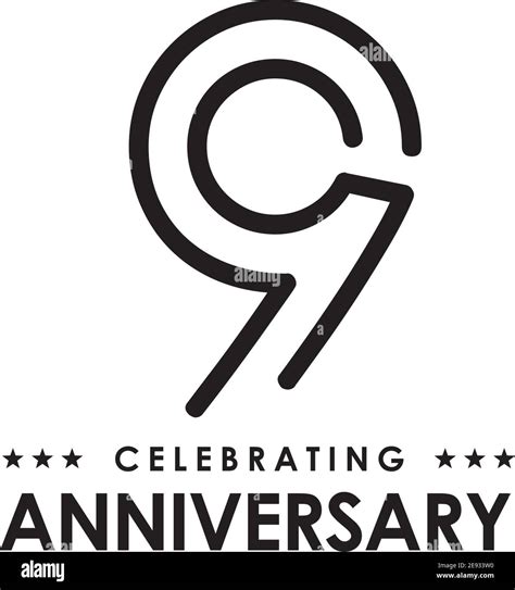 year celebrating anniversary emblem logo design vector template