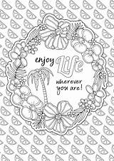 Coloring Pages Therapy Quotes Adult Color Sayings Inspirational Colouring sketch template