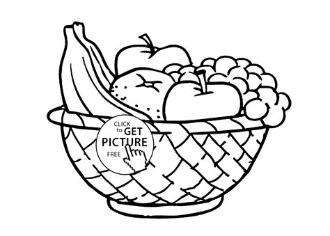 fruit basket coloring pages  print coloring home