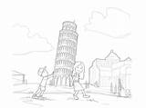 Pisa sketch template