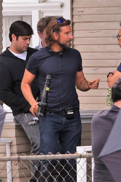 Lady Gaga And Bradley Cooper On The Set Of A Star Is Born