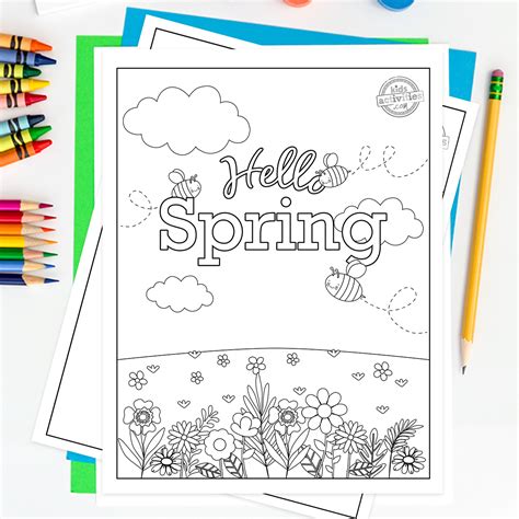 spring coloring pages   spring season kids activities blog