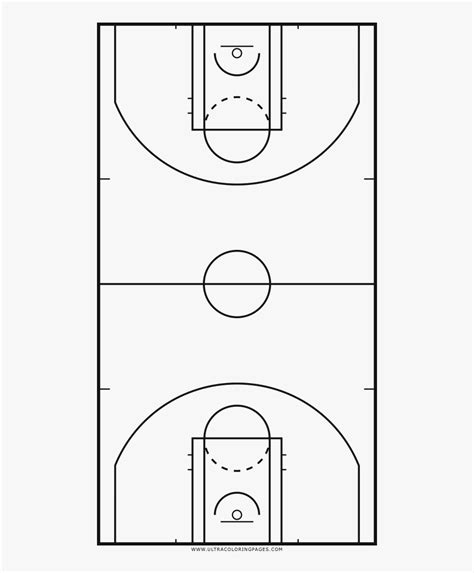 basketball court coloring page campo da basket da stampare hd png
