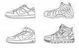 Nike Shoes Coloring Drawing Pages Sketch Shoe Sketches Drawings Kinds Sneakers Template Coloringpagesfortoddlers Cortez Clipart Choose Board sketch template