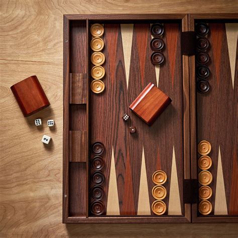 wooden backgammon set shop deluxe games  garrett wade