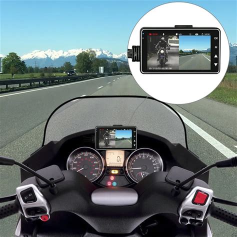 motorcycle camera dvr motor dash cam  specialized dual track front rear recorder motorbike