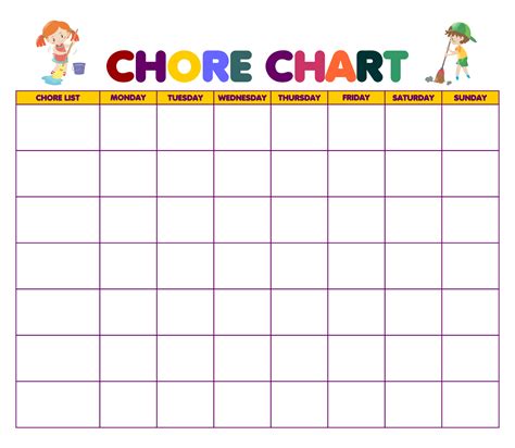large family chore chart printable printablee  vrogue