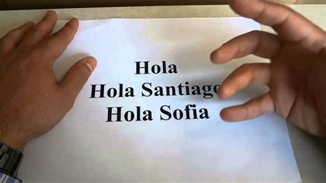 How To Say Hello In Spanish Language Lesson Youtube