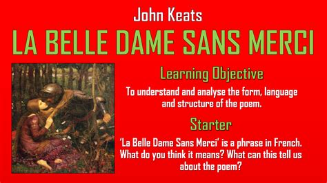 La Belle Dame Sans Merci John Keats Double Lesson Teaching Resources