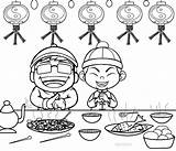 Chinese Food Drawing Year Coloring Pages Kids Printable Getdrawings sketch template