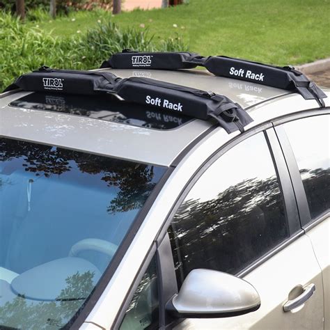 tirol auto soft roof rack  piecesset luggage black easy rack load kgs fold  ebay