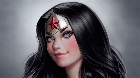 online crop hd wallpaper comics wonder woman black hair blue eyes