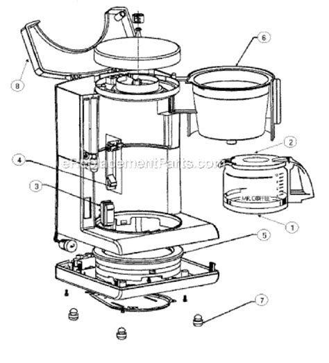 bunn coffee maker parts diagram wiring diagram coffee maker manualslib