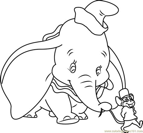 dumbo   mouse coloring page  dumbo coloring pages