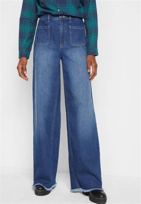 bonprix flared jeans blueblue denim zalandoch