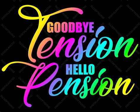 goodbye tension  pension jpg png svg dxf eps digital etsy