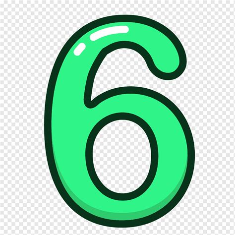 hijau angka angka enam belajar huruf  angka ikon png pngwing