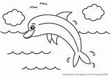 Golfinho Lumba Dolphin Mewarnai Oceano Dauphin Desenho Fofo Pulando Yukbelajarmewarnai Tudodesenhos Teman Qdb Coloriages Selesai sketch template
