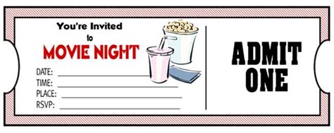 diy    night  night invitations  ticket