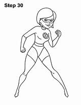 Elastigirl Incredibles Draw Helen Parr Sketch Step Easydrawingtutorials Eraser Inking Rid Pencil Mark Every After Disney sketch template