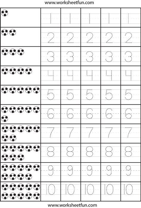 number tracing  worksheet  printable worksheets worksheetfun