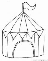 Circus Tent Coloring Pages Preschool Carnival Drawing Tents Theme Colouring Crafts Printable Color Preschoolers Getdrawings Getcolorings Drawings Craft Activities Sheets sketch template