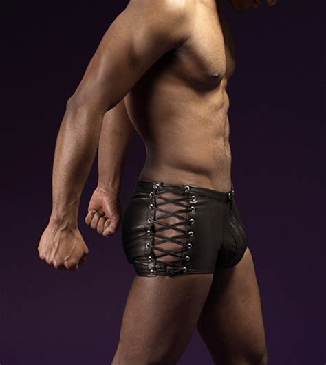 2020 Sexy Men Wild Pu Faux Leather Zipper Open Crotch