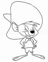 Looney Speedy Gonzales Tunes Dragoart Gangster Supercoloring sketch template