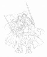 Sword Online Coloring Pages Sao Clipart Ausmalbilder Template Kirito Library sketch template