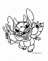 Stitch Coloring Pages Halloween Disney Disneyclips Dessin Printable Mickey Devil Coloriage Color Kids Pokemon Costume Friends Colors Imprimer Coloriages Tableau sketch template