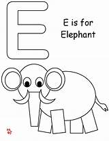 Letter Coloring Elephant Pages Alphabet Preschool Ee Kids Color Activities Print Letters Toddler Tracing Colouring Craft Crafts Templates Elephants Book sketch template