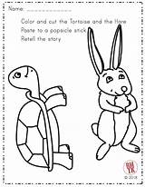 Tortoise Hare Coloring Ela sketch template