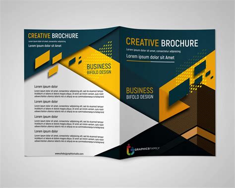 creative bi fold brochure design  business  psd graphicsfamily