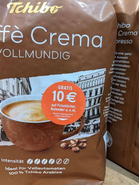 tchibo kaffee crema  euro rabatt foto produkte hamsterrausch
