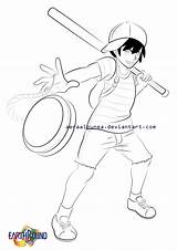 Ness Earthbound Lineart sketch template