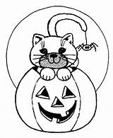 Lantern Jack Coloring Pages Cat Kids sketch template