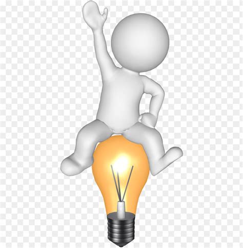 hd png lightbulb clipart idea man  man light bulb png image  transparent