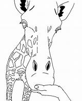 Giraffe Printable Animals sketch template