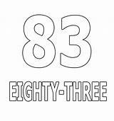 Number Eighty Three Pages sketch template