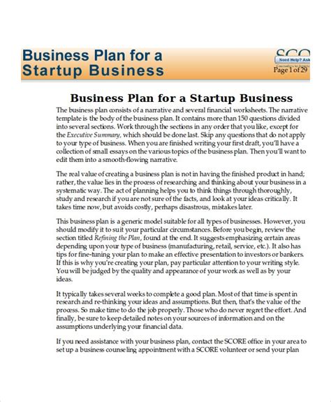business plans  sample  format