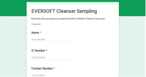 facial cleanser sample delivered  eversoft cheapcheaplah