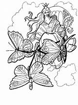 Printable Coloring Pages Fairy Advanced Adults Intricate Butterfly Fantasy Adult Detailed Kids Noted Getcolorings Print Color Popular Colouring Coloringhome Sheets sketch template