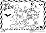 Coloring Mickey Mouse Pages Halloween Minnie Disney Kingdom Magic Princess Kids Printable Adults Color Print Cute Florida Very Popular Coloringhome sketch template